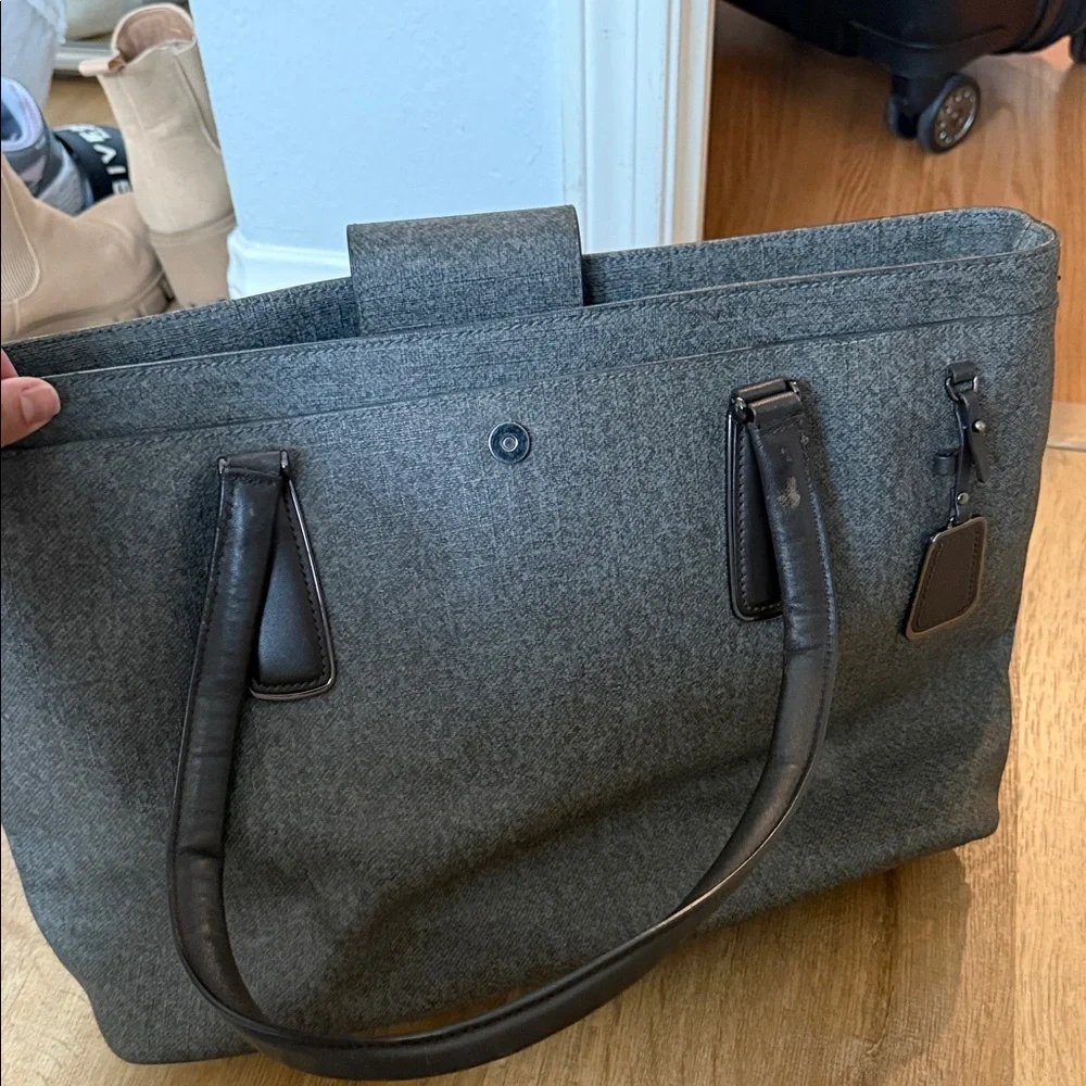 Tumi Gray and Black tote